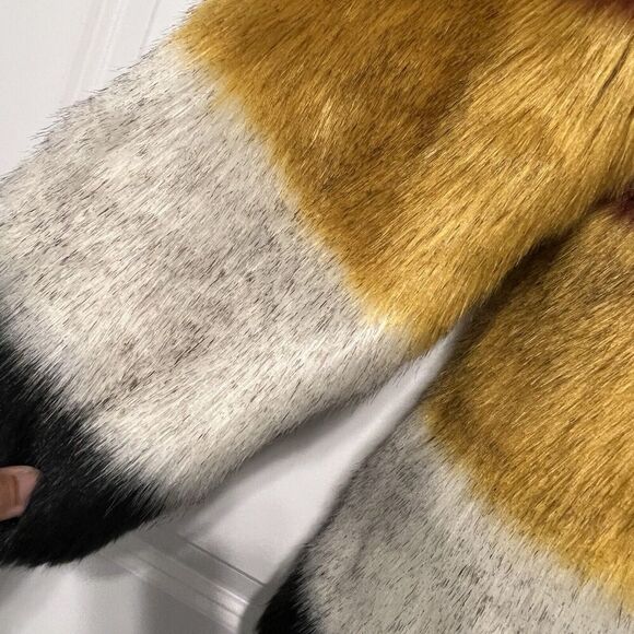 Zara Faux Fur Jacket Coat - Picture 8 of 10